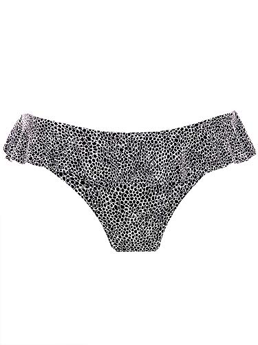 Freya Swim - Bas de Maillot à Volants imprimé Animal Run Wild Noir