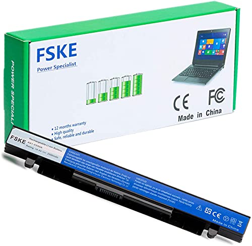 FSKE batería para portátil A41-X550A para ASUS R510 R510C R510CA R510CC R510E F550 K550 R510J R510JK R510L R510LB R510LN R510V X450 X550CA R510 A450 A450C【14.4V 4 Celdas 2500mAh】