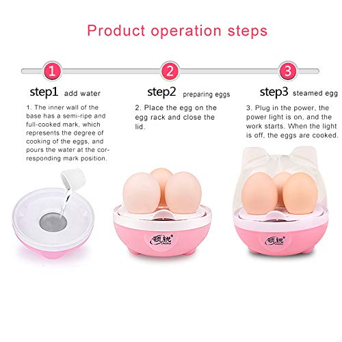FSSQYLLX Egg Boiler Electric Mini Steamed Egg Machine Cooking Tools Kitchen Utensil Portable Steamer