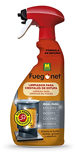 Fuegonet 231017 Limpia Estufas, Transparente, 27x11x6 cm
