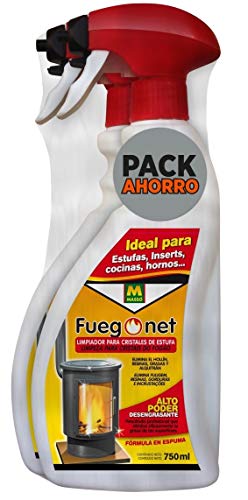 FuegoNet Limpiador para cristales de estufas Pack 2x750 ml