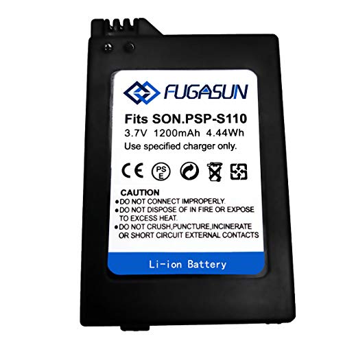 FUGASUN 1 batería PSP-S110 de 1200 mAh con cargador de batería para Playstation PSP2000 PSP2001 PSP2003 PSP2004 PSP3000 PSP3001 PSP3003 PSP3004