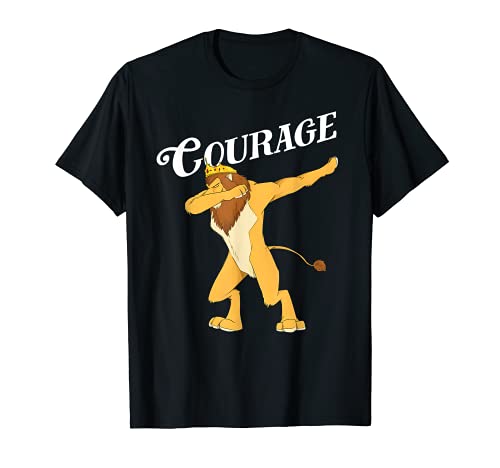 Fun Oz Cowardly Dabbing León Courage Shirt Art-Wizard Of Oz Camiseta