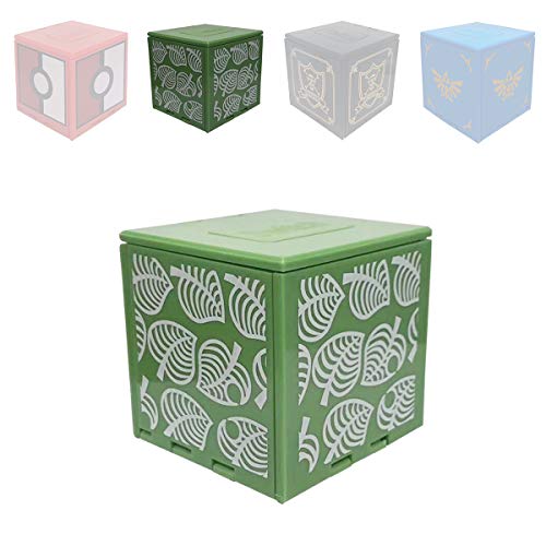 Funda de Juego - Compatible para Nintendo Switch Compatible con hasta 24 Juegos de Nintendo Switch Organizador de Tarjeta de Juego Contenedor de Viaje (Hojas Verdes)