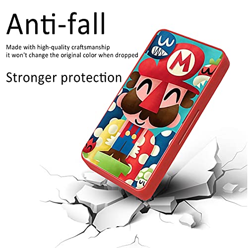 Funda para Almacenamiento de 24 Juegos para Nintendo Switch y 24 TF Card, Estuche para Tarjetas de Memoria, Nueva Estuche Cartuchos para Nintendo Switch con Patrón Dinámico 3D (Mario)