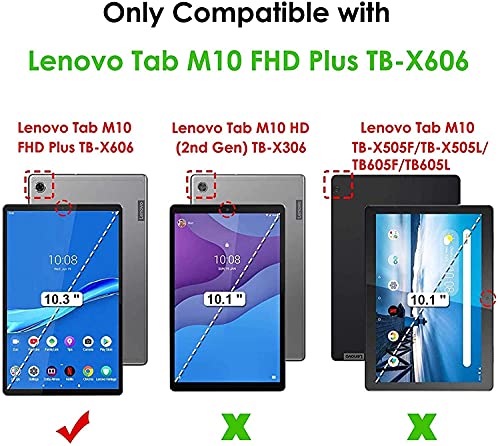 Funda para Lenovo Tab M10 FHD Plus 10.3'' 2020 Carcasa TB-X606F/TB-X606X Cuero PU Ligero Protector de Cartera con Función de Soporte para Lenovo Tab M10 Plus (2nd Gen)10,3 Pulgada,Lindo Patrón
