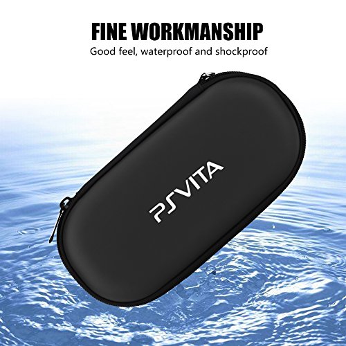 Funda Protectora rígida para la Funda de Transporte Funda de Viaje portátil para Sony PS Vita, Playstation Vita a Prueba de Golpes Bolsa de Viaje(Negro)