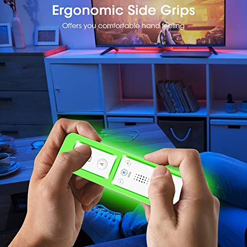 Funda Silicona para Mando Nintendo Wii/Wii U Control, Funda Protectora para Gamepad de Mando inalámbrico de Nintendo Wii (Glow Green)