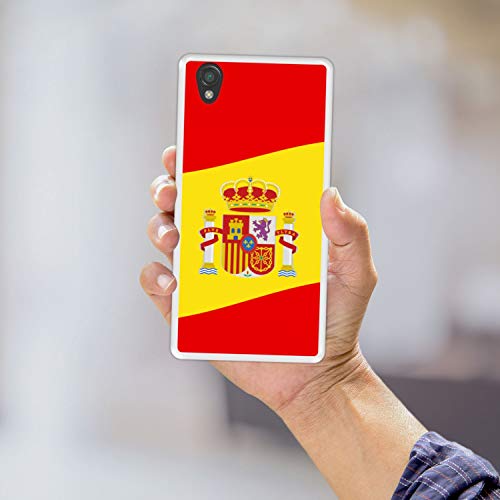 Funda Transparente para [ Sony Xperia L1 ] diseño [ Ilustración 2, Bandera de España ] Carcasa Silicona Flexible TPU