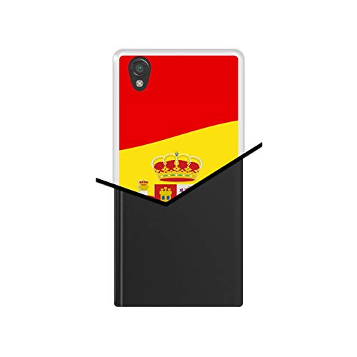 Funda Transparente para [ Sony Xperia L1 ] diseño [ Ilustración 2, Bandera de España ] Carcasa Silicona Flexible TPU