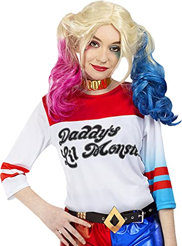 Funidelia | Disfraz de Harley Quinn - Escuadrón Suicida Oficial para Mujer Talla L ▶ Superhéroes, DC Comics, Suicide Squad, Villanos - Color: Azul - Licencia: 100% Oficial