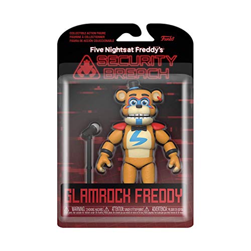 Funko- Action Figure: Five Nights at Freddys-PizzaPlex-Glamrock Freddy Freddy'S Coleccionable, Multicolor (47490)
