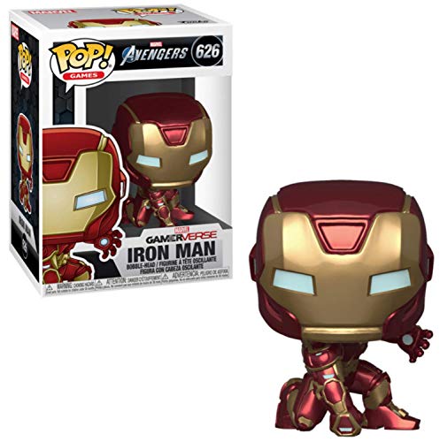 Funko - Pop! Marvel: Avengers Game - Iron Man Figurina, Stark Tech Suit, Multicolor (47756)