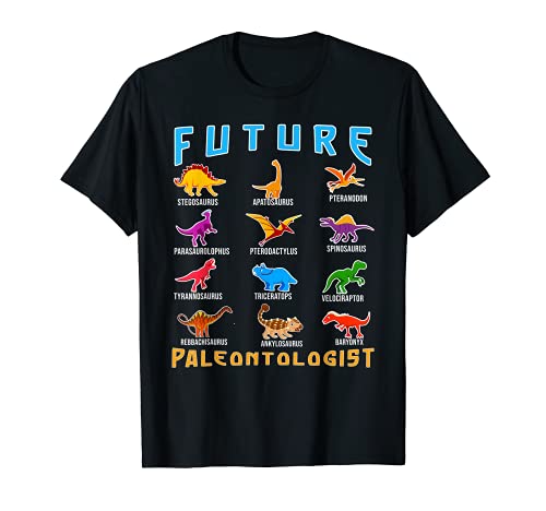 Futuro Paleontólogo Tipos favoritos de dinosaurios Camiseta