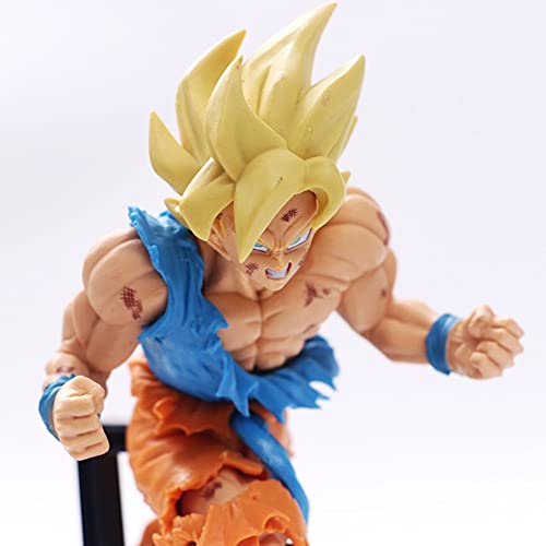 FUXIANG 20cm Figura de Anime Dragon Ball Son Goku Figuras de Modelo de acción Super Saiyan PVC Anime Figurilla Muñeca Juguetes Regalo (con Caja al por Menor)