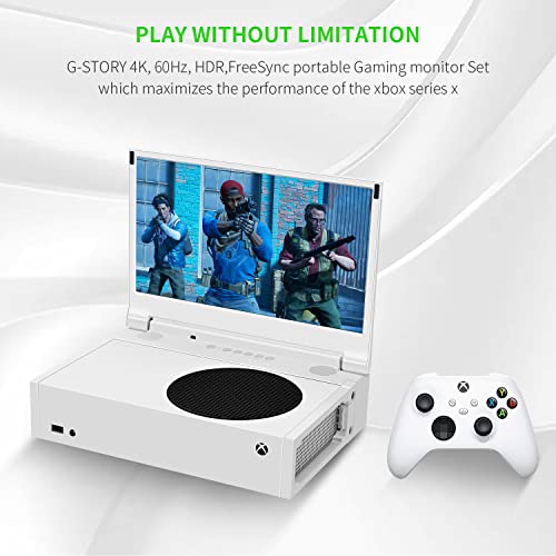 G-STORY 12,5” Xbox Series S Monitor, UHD 4K Portable Monitor Xbox Series S, IPS Gaming Monitor for Xbox Series S Dual Speakers, HDMI, HDR, FreeSync, Game Mode, Xbox Monitor