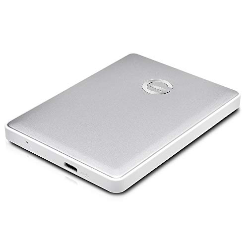 G-Technology G-Drive Mobile USB-C - Disco Duro Portátil, 2 TB, Plateado