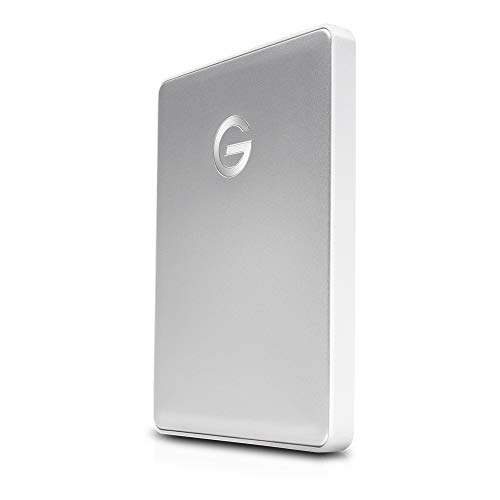 G-Technology G-Drive Mobile USB-C - Disco Duro Portátil, 2 TB, Plateado
