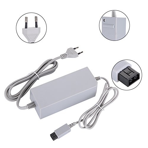 Gaeirt Charger for Nintendo Wii, AC Adapter Charger with Charging Protection Function 9V Fast Travel Wall Charger Power Cord for Nintendo Wii for Home Travel(EU)