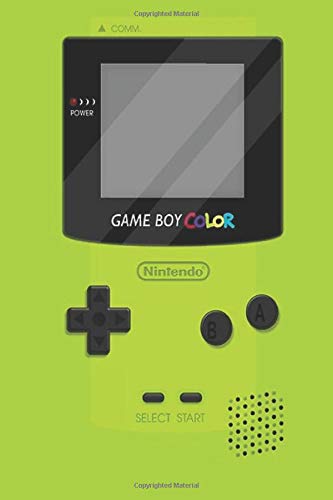 Game Boy Color: Green Gameboy Color 2 Wide Ruled Notebook, Journal for Writing, Size 6" x 9", 110 Pages
