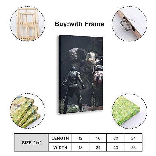 Game Demon's Souls - Póster de lienzo para pared (50 x 75 cm)