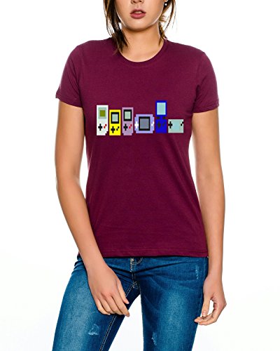 Game Evolution Boy 16-bit SNES Mario Super Kart 8-bit Yoshi Camiseta de Mujer, Colour:Bordeaux;Größe2:L