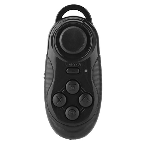 Gamepad inalámbrico Controlador Remoto Bluetooth Autocámara Cámara Obturador Ratón inalámbrico Gamepad Gafas 3D VR Control Remoto para iPhone Android PC TV Box (Negro)