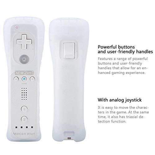 Gamepad Somatosensorial, Gamepad Somatosensorial Conveniente para Operar Botón de Gran Alcance Mango de Juego para Wii/WiiU(Blanco)