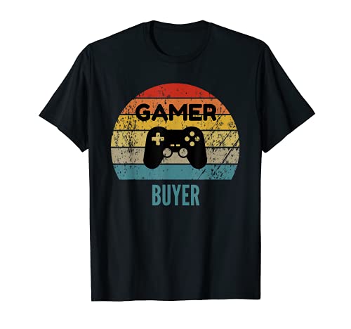 Gamer Buyer Vintage 60s 70s Gaming Gift Camiseta