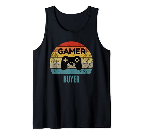 Gamer Buyer Vintage 60s 70s Gaming Gift Camiseta sin Mangas