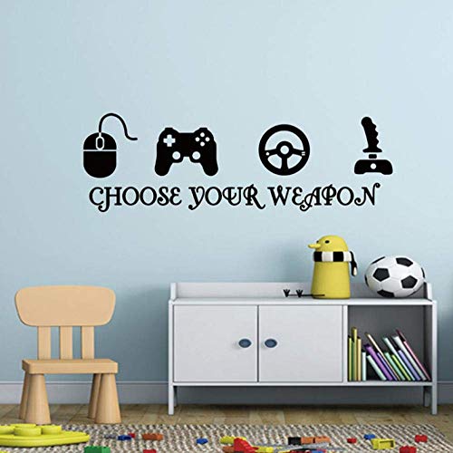 Gamer Vinilo Pegatinas De Pared Ps4 Videojuego Playroom Joystick Tatuajes De Pared Dormitorio Juego Zona Decoración Aer Mural Decal Boys Gifts 57X36Cm