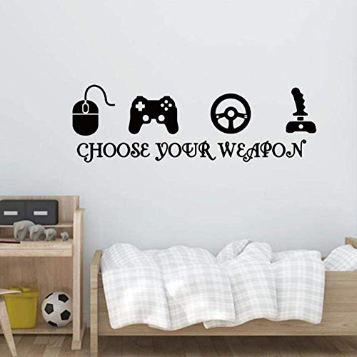 Gamer Vinilo Pegatinas De Pared Ps4 Videojuego Playroom Joystick Tatuajes De Pared Dormitorio Juego Zona Decoración Aer Mural Decal Boys Gifts 57X36Cm