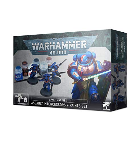 Games Workshop Warhammer 40,000: Space Marines Assault Intercessor and Paint Set