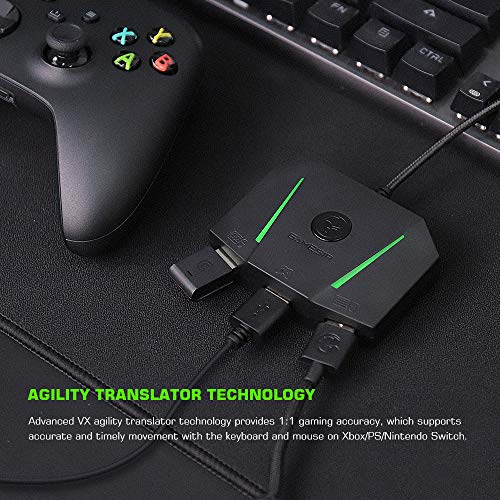 GameSir VX AimBox Consola de Juegos Adaptador de ratón y Teclado Convertidor de conexión por Cable Compatible con Nintendo Switch, Xbox Series X, Xbox One, PS4
