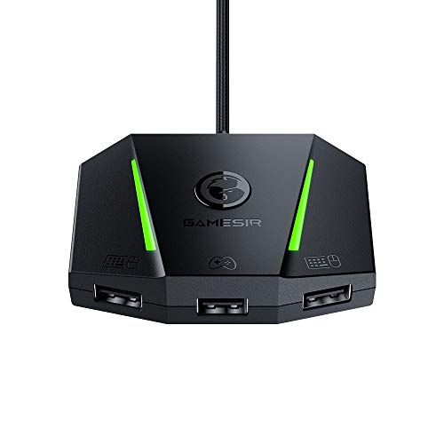 GameSir VX AimBox Consola de Juegos Adaptador de ratón y Teclado Convertidor de conexión por Cable Compatible con Nintendo Switch, Xbox Series X, Xbox One, PS4