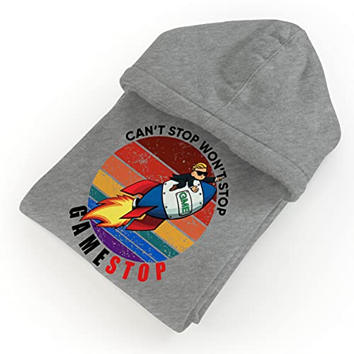 GameStop To The Moon Game Stonk Sudadera con Capucha Gris Unisex Size L