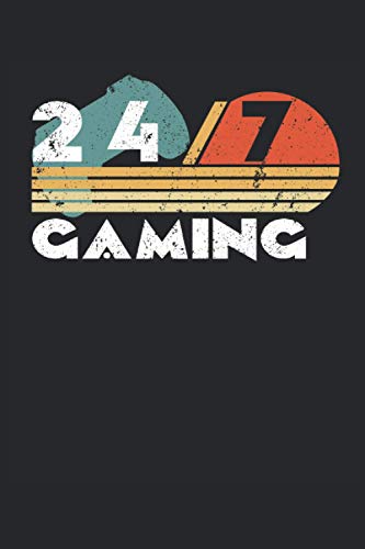 Gaming 24/7: Cahier ligné, carnet de notes, agenda, ToDo, cahier d'exercices, livre d'histoires (15. 24 x 22. 86 cm ; environ A5) de 120 pages. Cadeau ... PC, joueurs de console et fans de jeux.