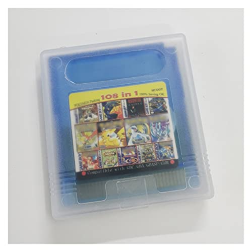 GAOHEREN 108 en 1 Series Classic Recolección Colorida Versión Cartucho Cartucho Tarjeta de Consola English Language Fit For Gameboy GHR (Color : Blue)