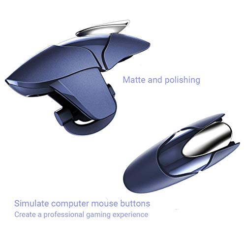 Gatillos para Movil PUBG Controlador de Juego móvil Universal L1R1 Gamepad Joystick de Disparo y apuntar, Tiburón azul