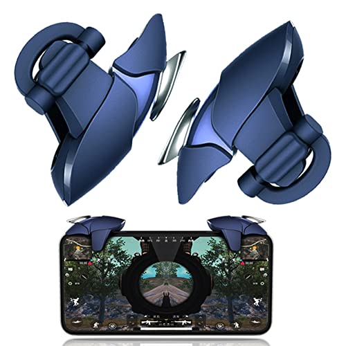 Gatillos para Movil PUBG Controlador de Juego móvil Universal L1R1 Gamepad Joystick de Disparo y apuntar, Tiburón azul