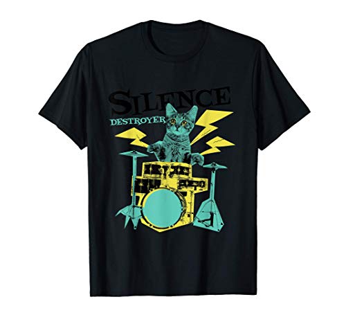 Gato baterista Camiseta
