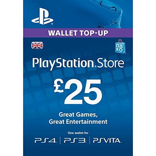 GBP25 Sony Playstation Network Card PSN UK (PlayStation Vita/PS3/PS4) (New)
