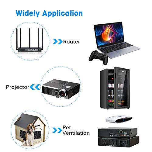 GDSTIME Ventilador de refrigeración de 60 mm DC 12 V carcasa enfriador de ventilador de doble rodamiento de bolas, carcasa de PC sin escobillas para PC 60 x 25 mm