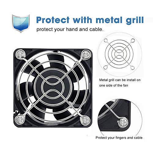 GDSTIME Ventilador de refrigeración de 60 mm DC 12 V carcasa enfriador de ventilador de doble rodamiento de bolas, carcasa de PC sin escobillas para PC 60 x 25 mm