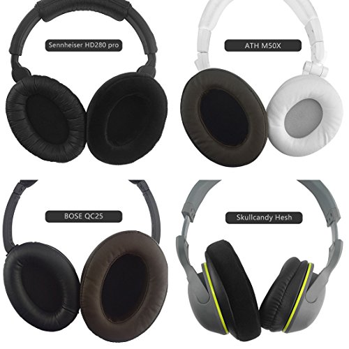 Geekria Comfort Terciopelo Almohadillas para auriculares Sony MDR 7506, MDR-V6, Turtle Beach, SteelSeries Arctis y otros auriculares grandes o medianos de tamaño superior