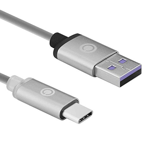 Geekria Headset Charging Cable Compatible with Sony Xperia Ear Duo, SBH90C, Play Earset, Beyerdynamic Amiron Wireless JP, Nintendo Switch/Breathing Light Type C Charging Cord (0.82FT, Gray)