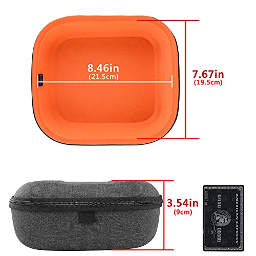 Geekria UltraShell Funda compatible con Turtle Beach Stealth 700, X12, PX22, PX24, Elite Pro 2 + auriculares, bolsa de transporte protectora de viaje con almacenamiento de cable (gris oscuro)