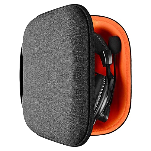 Geekria UltraShell Funda compatible con Turtle Beach Stealth 700, X12, PX22, PX24, Elite Pro 2 + auriculares, bolsa de transporte protectora de viaje con almacenamiento de cable (gris oscuro)