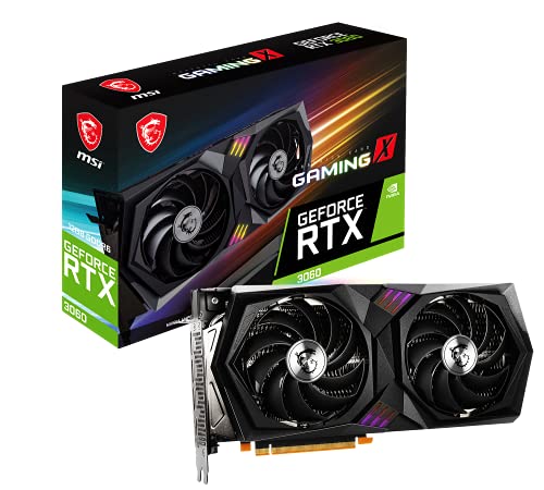 GeForce RTX 3060 GAMING X 12G - Tarjeta Gráfica Enthusiast Gaming (TWIN FROZR 8, TORX Fan 4.0, 192 bit, PCI Express Gen 4, DisplayPort v1.4a, HDMI 2.1, Zero Frozr, Resolución 1440p, Ray Tracing)