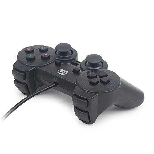 Gembird JPD-UDV-01 Gamepad PC Negro Mando y Volante - Volante/Mando (Gamepad, PC, Analógico/Digital, D-Pad, Alámbrico, USB 2.0)